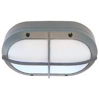 Светильник накладной Ecola B4148S 2хGX53 220В 10Вт Овал с решеткой IP65 Серый картинка 